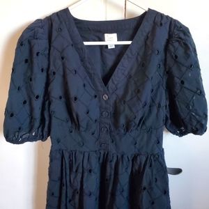 A New Day black puff sleeve dress
